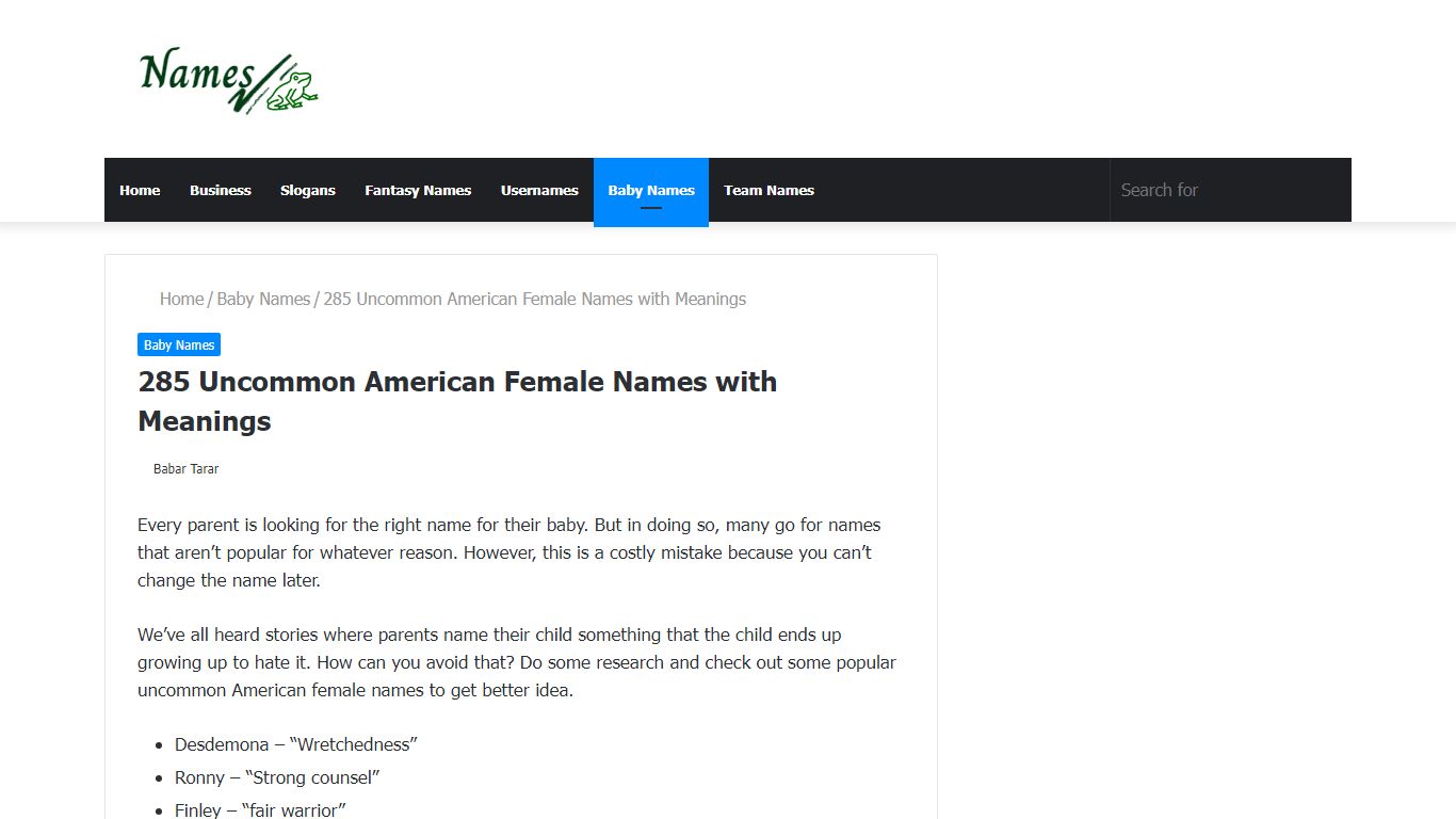 285 Uncommon American Female Names with Meanings